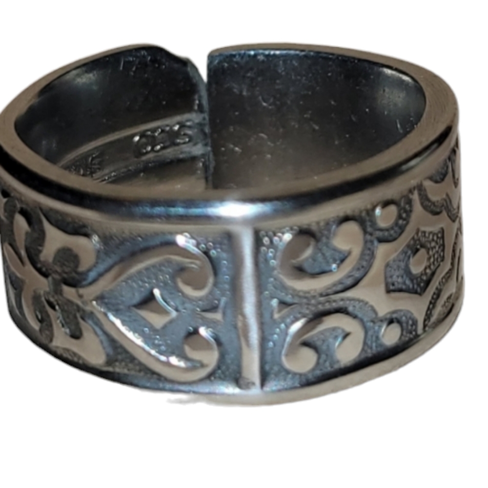 Hand Forged Vintage Flatware Spoon Ring Size 8
